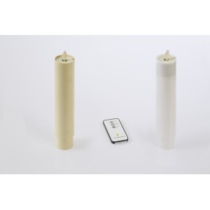 Dauerkerze 40mmØ passend für LED FLACKERLICHT elfenbein oder weiß wählbar, 40mmØ**